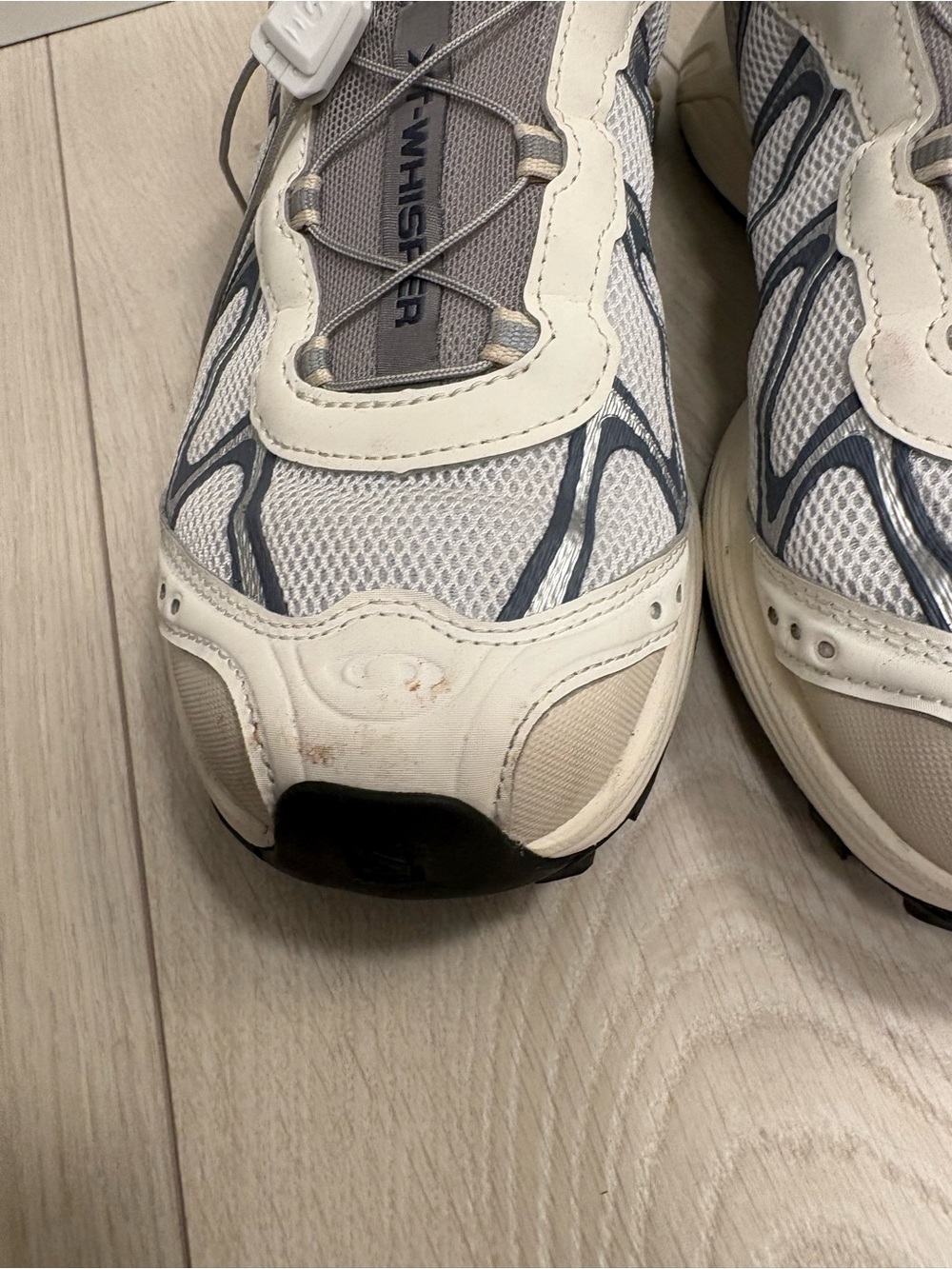 Salomon White and Gray Mesh Sneakers - Picture 4 of 13